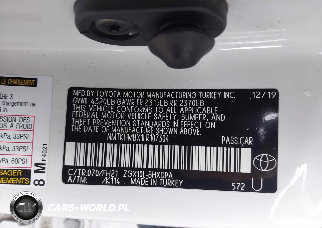 2020 Toyota C-Hr Le VIN:NMTKHMBX1LR107304 - 9
