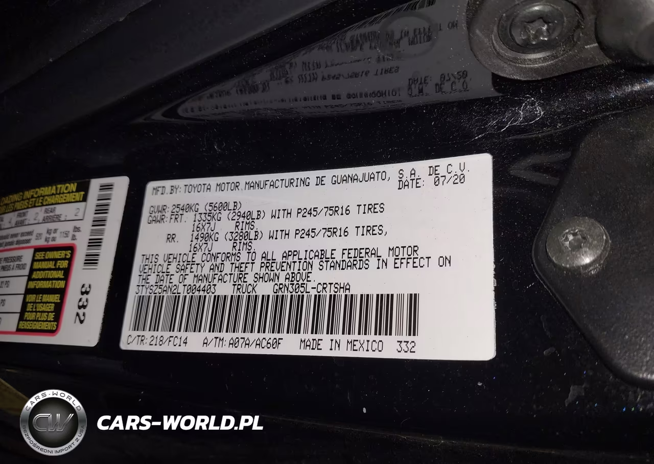 2020 Toyota Tacoma Sr5 V6 VIN:3TYSZ5AN2LT004403 - 9