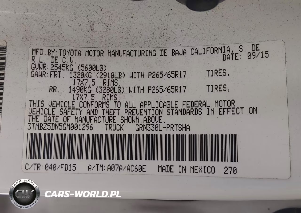 2016 Toyota Tacoma Trd Sport VIN:3TMBZ5DN5GM001296 - 9