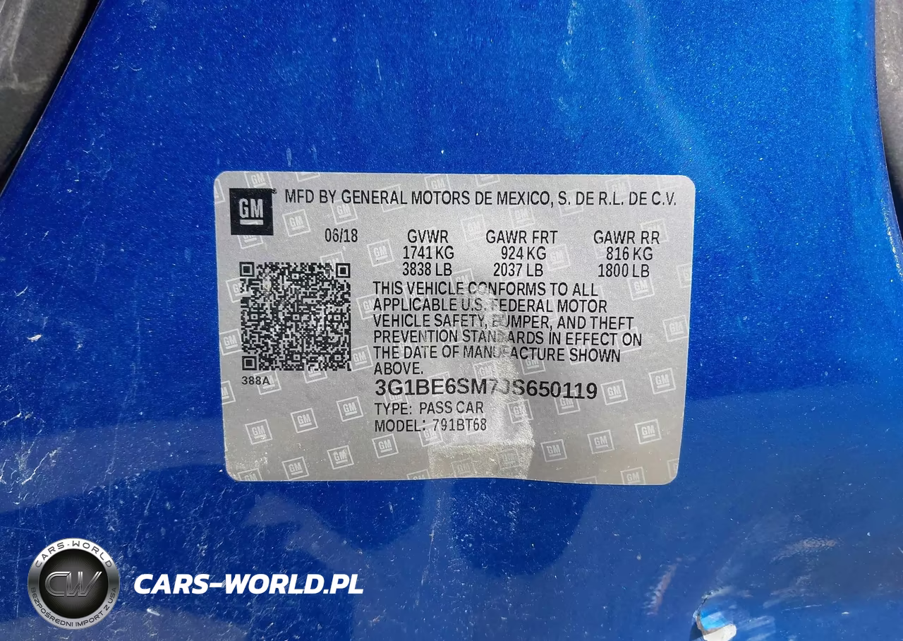 2018 Chevrolet Cruze Lt Auto VIN:3G1BE6SM7JS650119 - 9