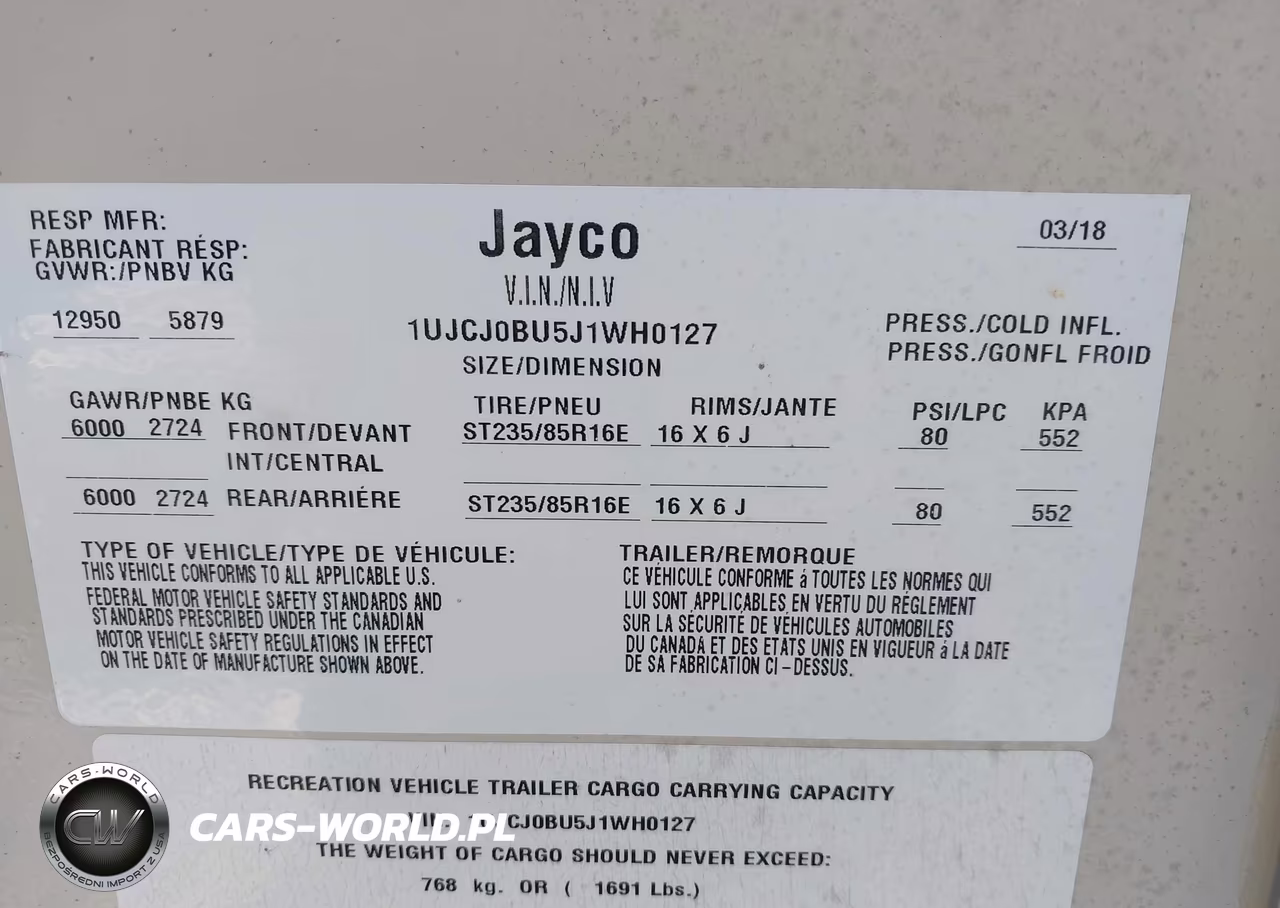 2018 Jayco Eagle VIN:1UJCJ0BU5J1WH0127 - 9