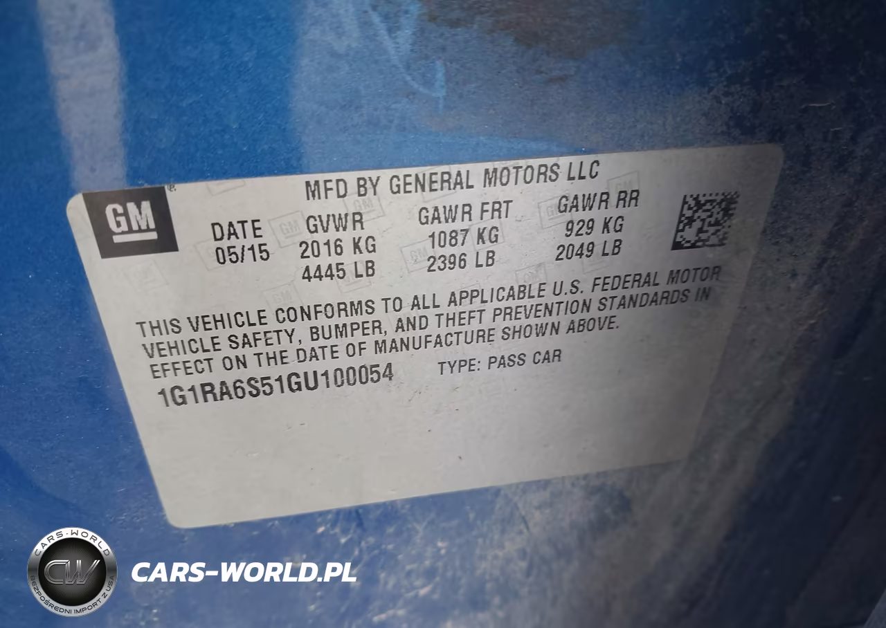 2016 Chevrolet Volt Lt VIN:1G1RA6S51GU100054 - 9