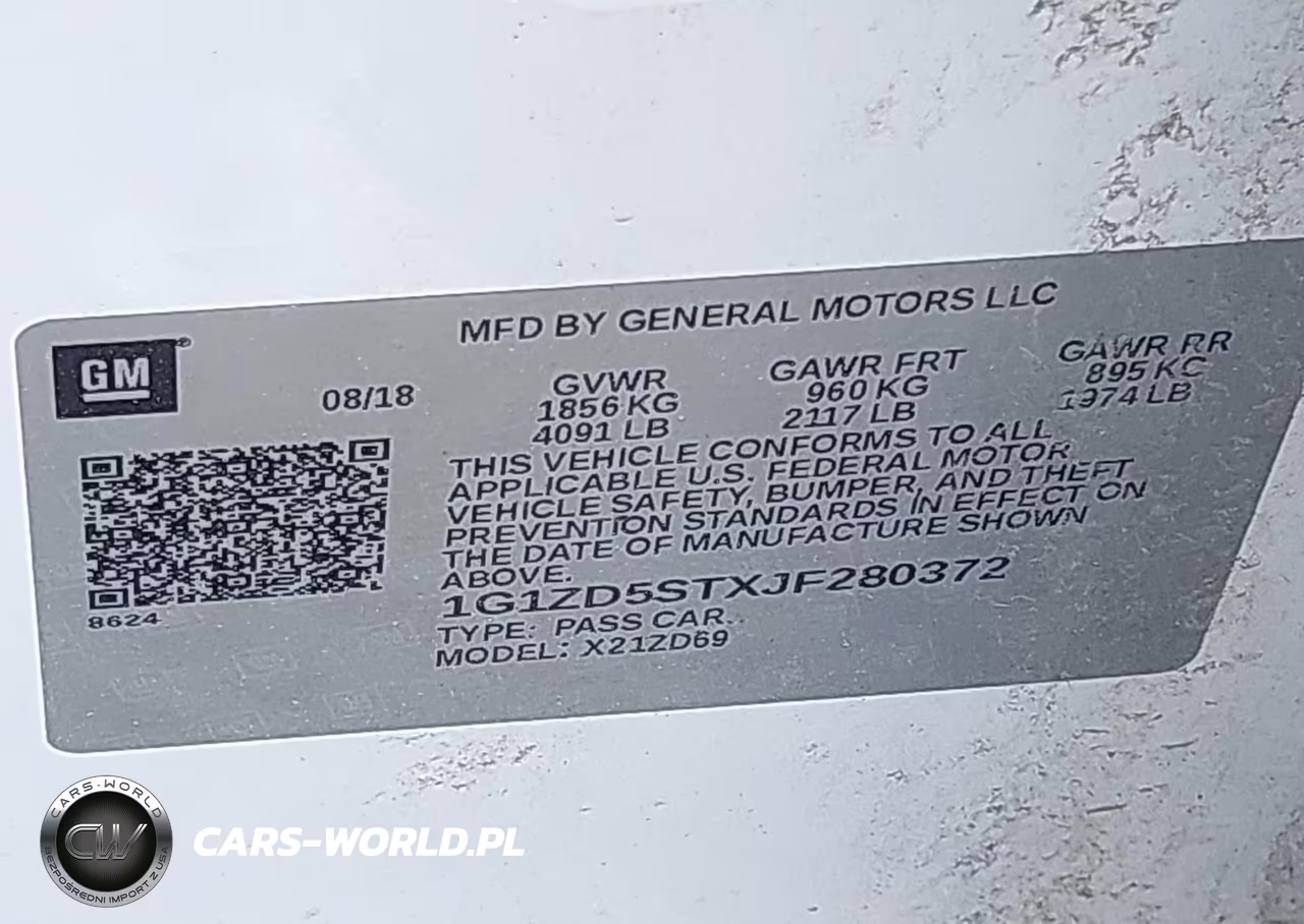 2018 Chevrolet Malibu Lt VIN:1G1ZD5STXJF280372 - 9