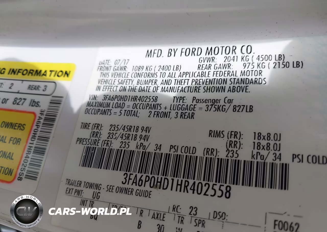 2017 Ford Fusion Se VIN:3FA6P0HD1HR402558 - 9