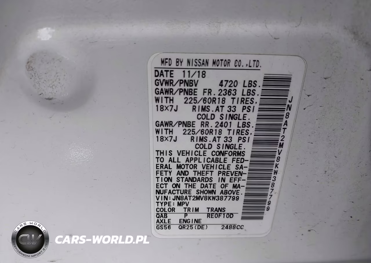 2019 Nissan Rogue Sv VIN:JN8AT2MV8KW387799 - 9