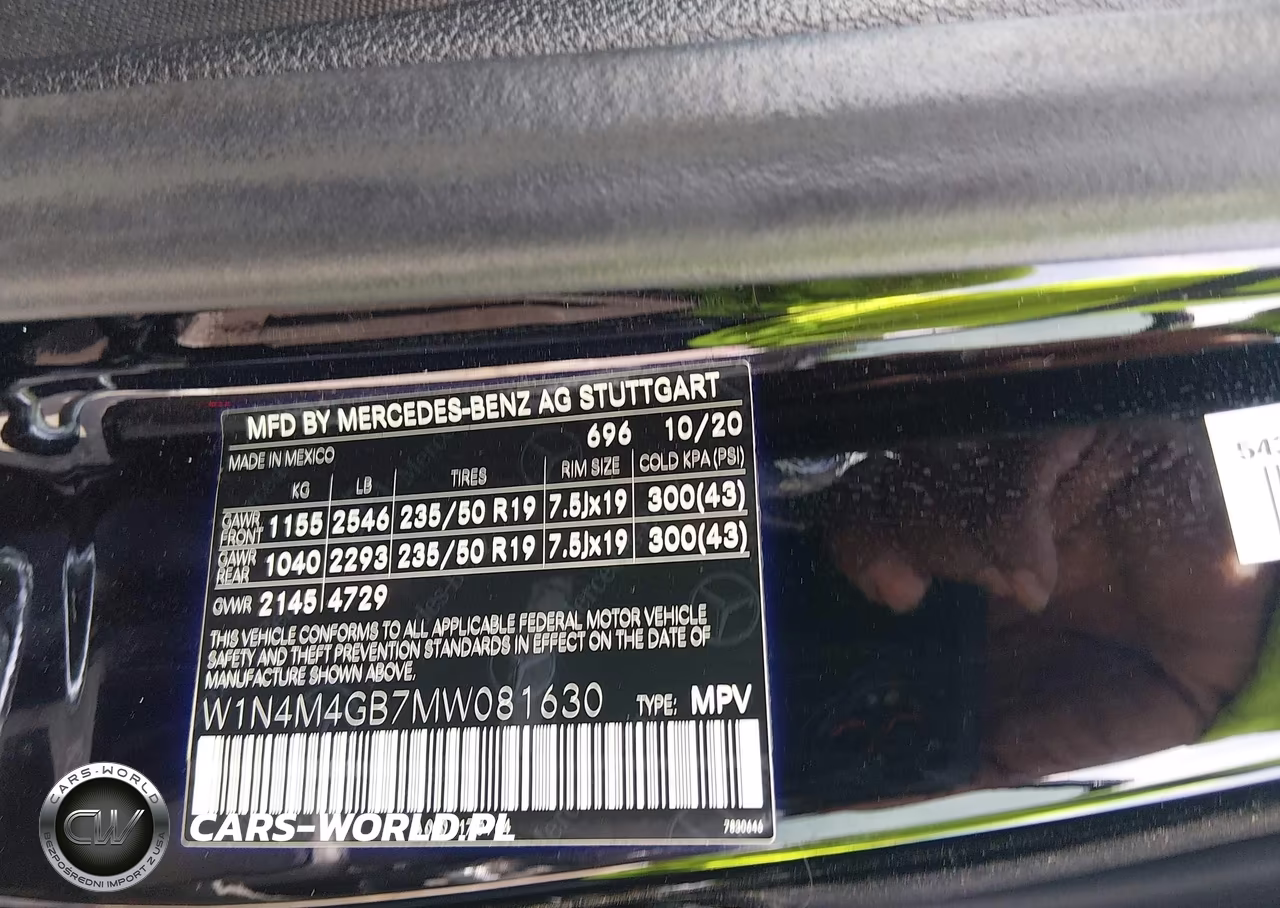 2021 Mercedes-Benz Glb 250 VIN:W1N4M4GB7MW081630 - 9