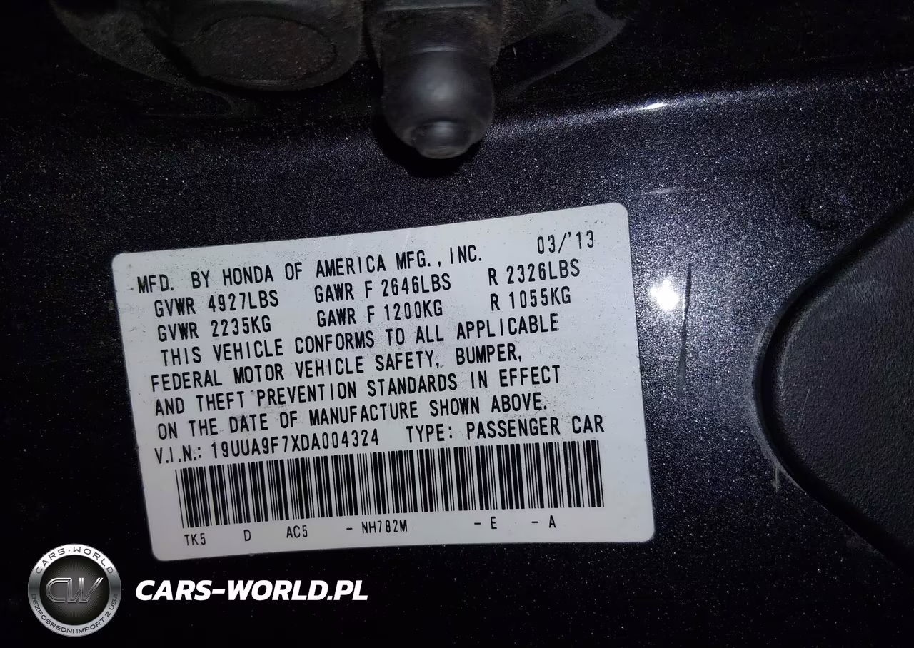 2013 Acura Tl 3.7 VIN:19UUA9F7XDA004324 - 9