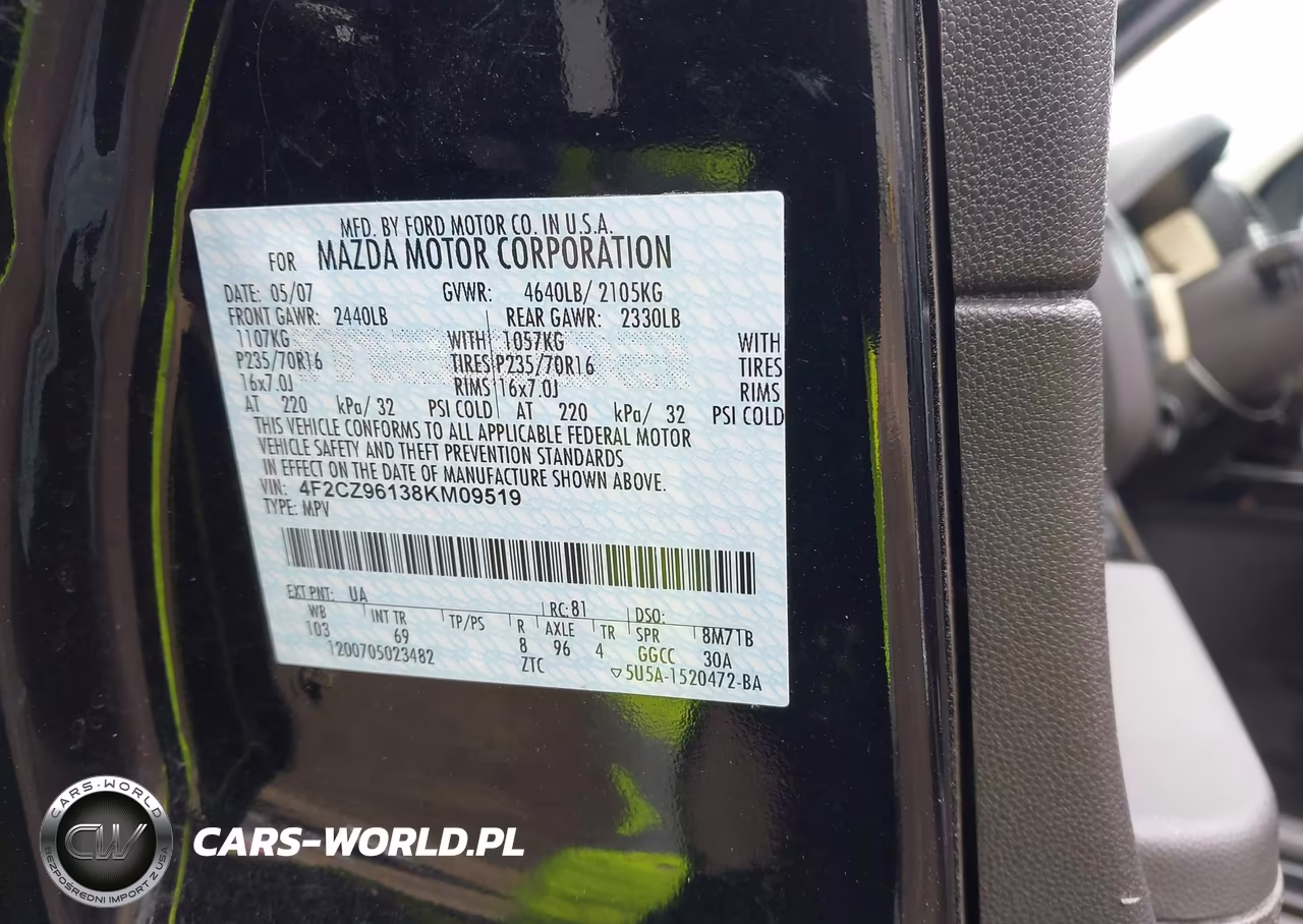 2008 Mazda Tribute S Grand Touring VIN:4F2CZ96138KM09519 - 9
