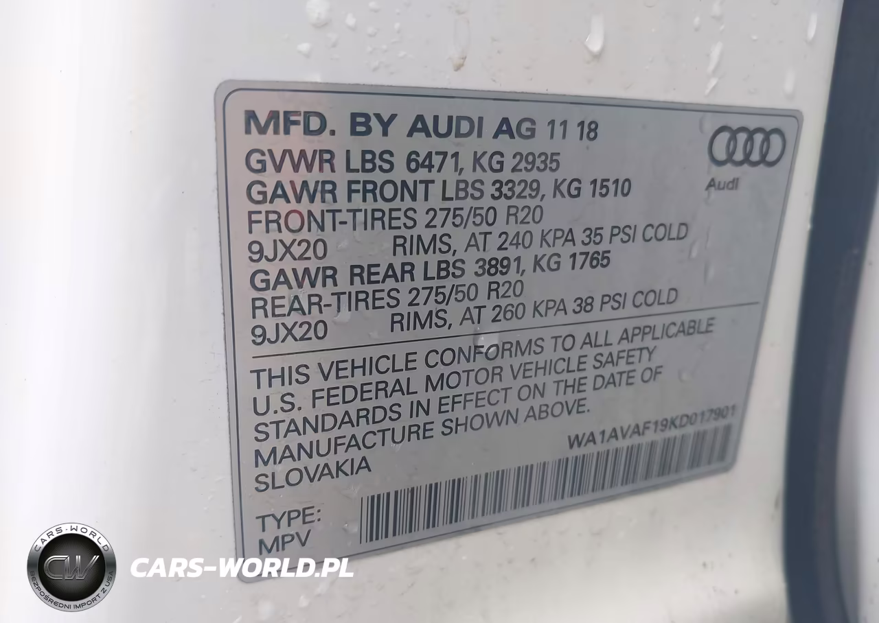 2019 Audi Q8 55 Premium VIN:WA1AVAF19KD017901 - 9