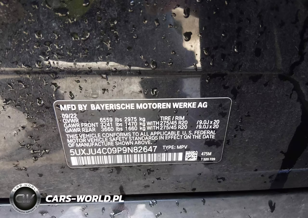 2023 BMW X5 M50I VIN:5UXJU4C09P9N82647 - 9