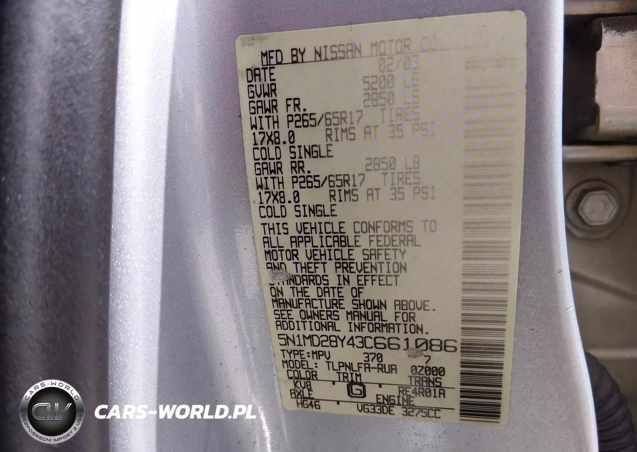 2003 Nissan Xterra Se S-C VIN:5N1MD28Y43C661086 - 9