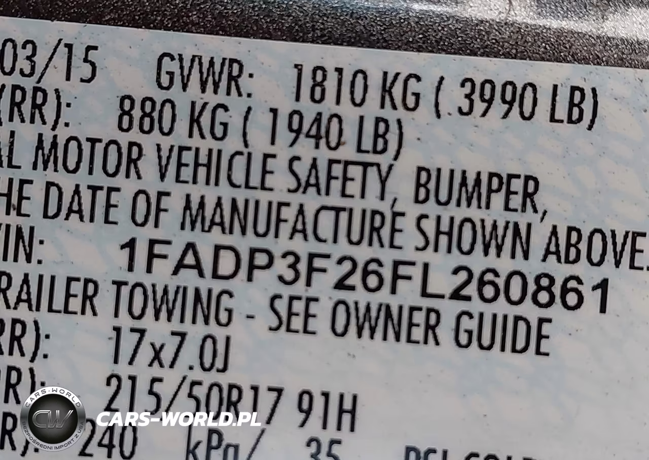 2015 Ford Focus Se VIN:1FADP3F26FL260861 - 9