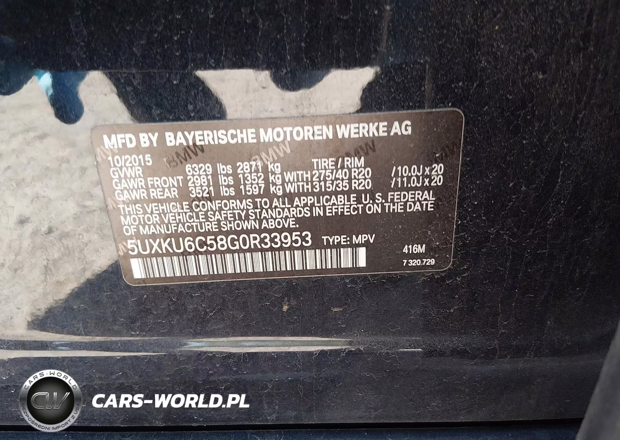 2016 BMW X6 VIN:5UXKU6C58G0R33953 - 9