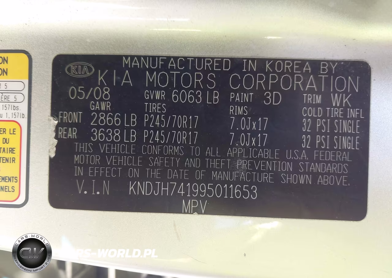 2009 Kia Borrego Lx V6 VIN:KNDJH741995011653 - 9