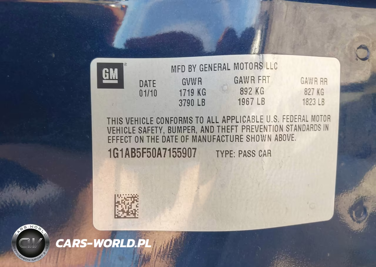 2010 Chevrolet Cobalt Ls VIN:1G1AB5F50A7155907 - 9