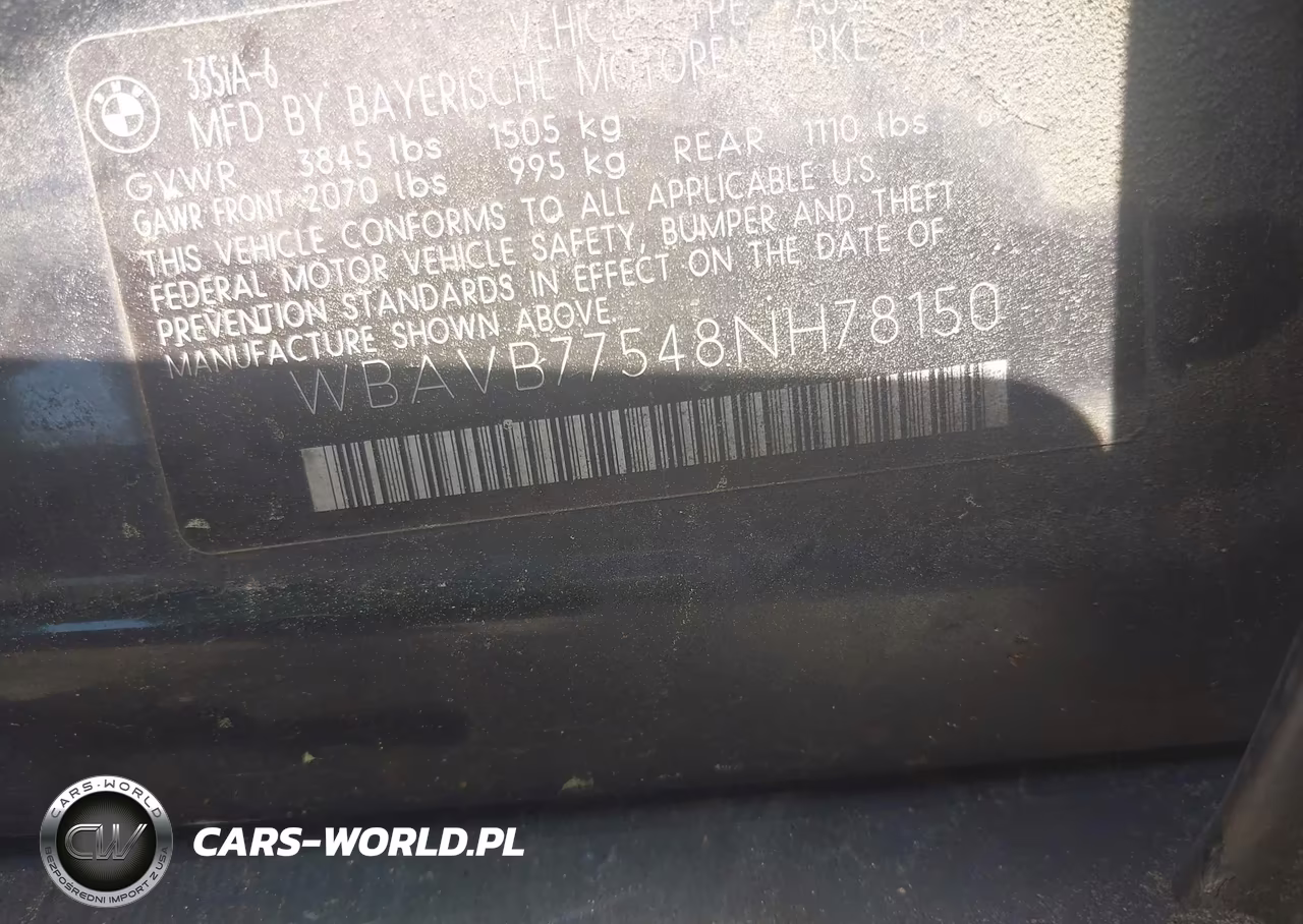 2008 BMW 335I VIN:WBAVB77548NH78150 - 9