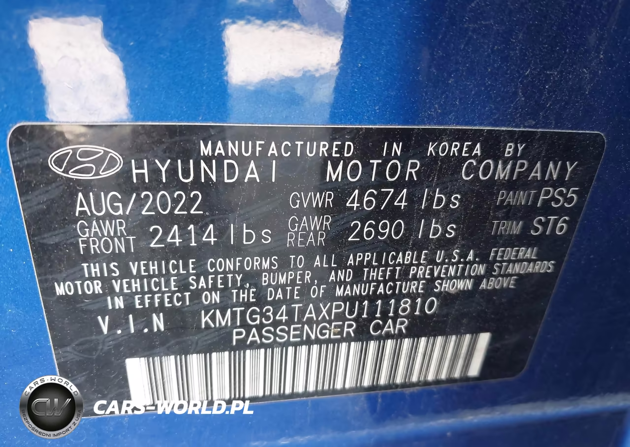 2023 Genesis G70 2.0T Rwd VIN:KMTG34TAXPU111810 - 9