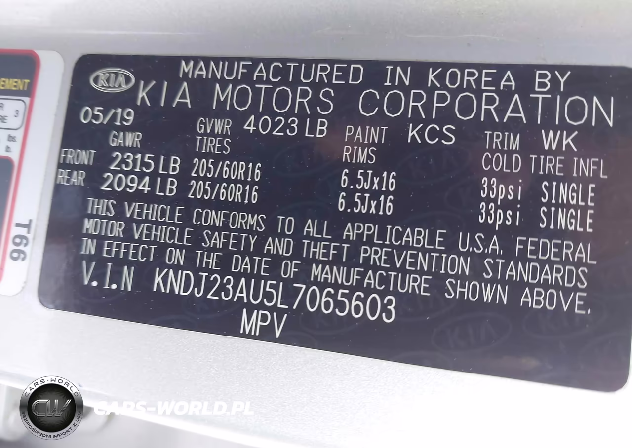 KIA SOUL LX VIN:KNDJ23AU5L7065603 - 9