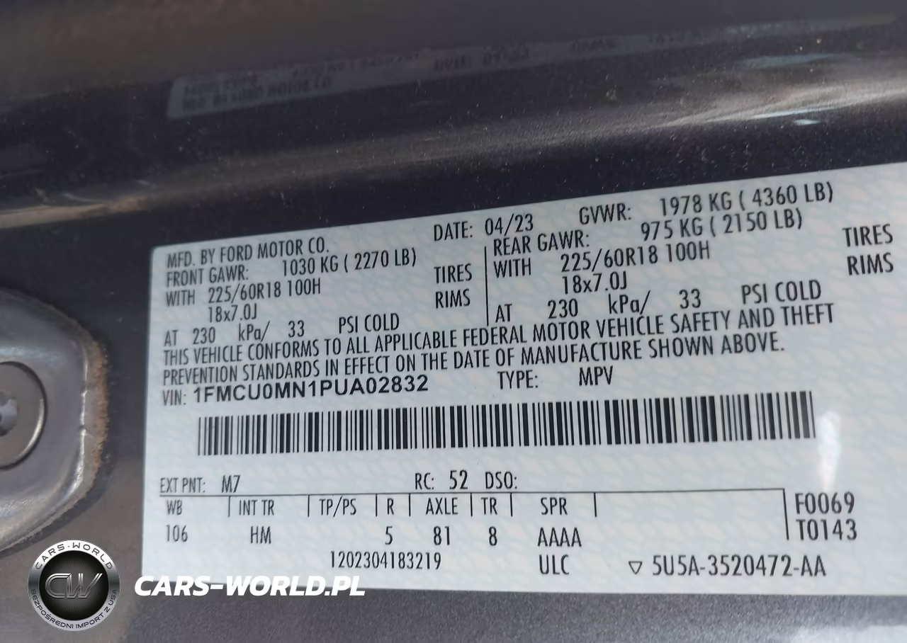 2023 Ford Escape St-Line VIN:1FMCU0MN1PUA02832 - 9