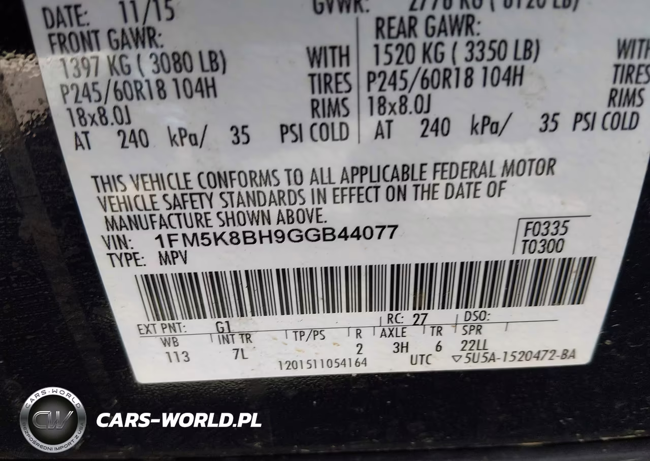 2016 Ford Explorer VIN:1FM5K8BH9GGB44077 - 9
