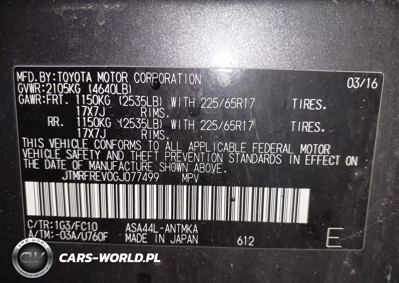 2016 Toyota Rav4 Xle VIN:JTMRFREV0GJ077499 - 9