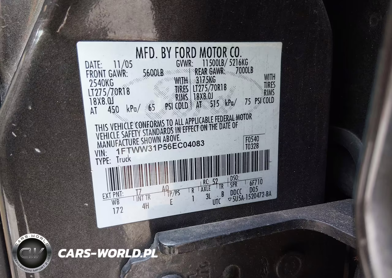 2006 Ford F-350 VIN:1FTWW31P56EC04083 - 9