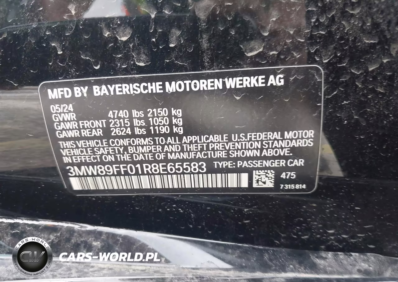 2024 BMW 330I xDrive VIN:3MW89FF01R8E65583 - 9