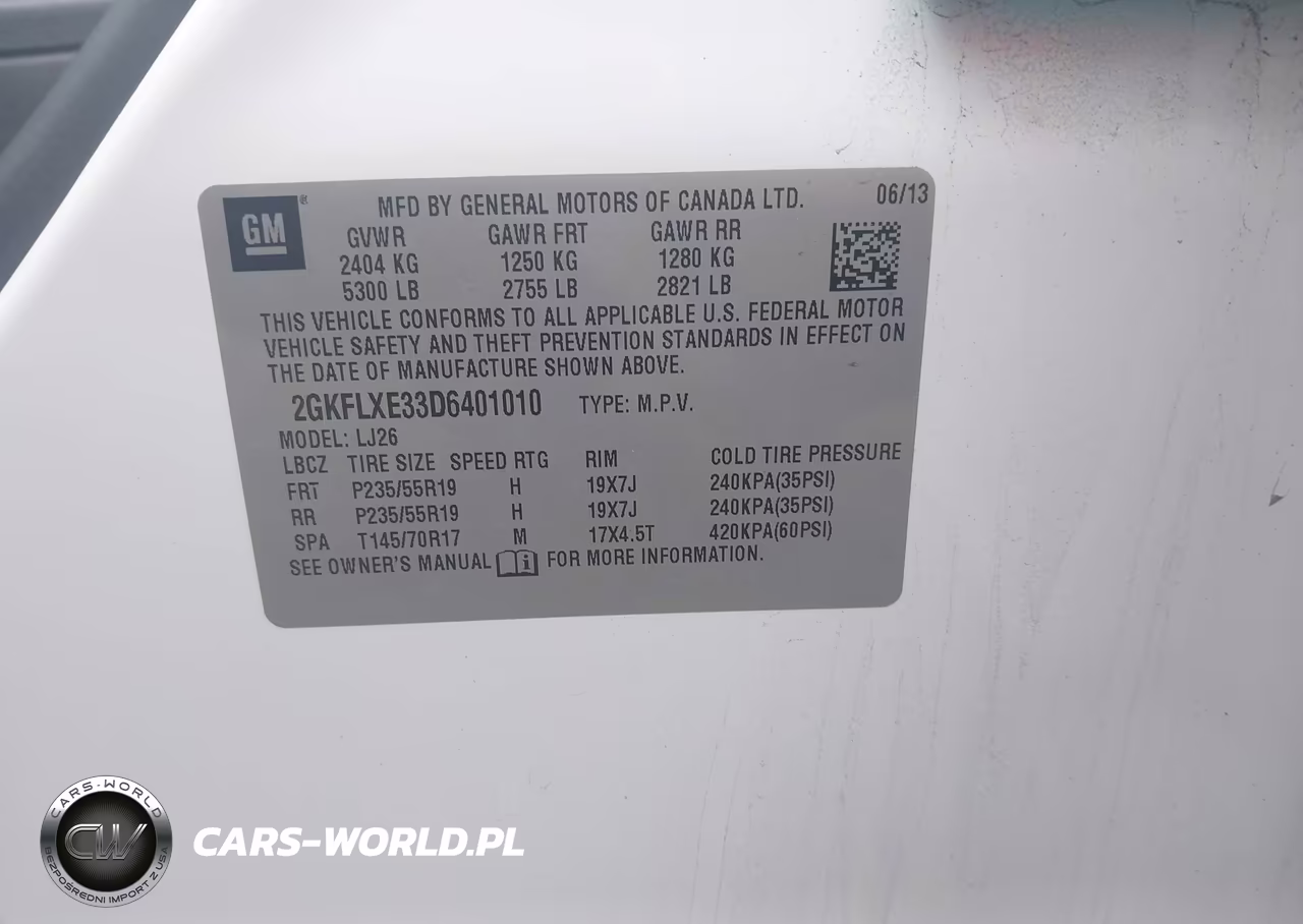 2013 GMC Terrain Slt-2 VIN:2GKFLXE33D6401010 - 9