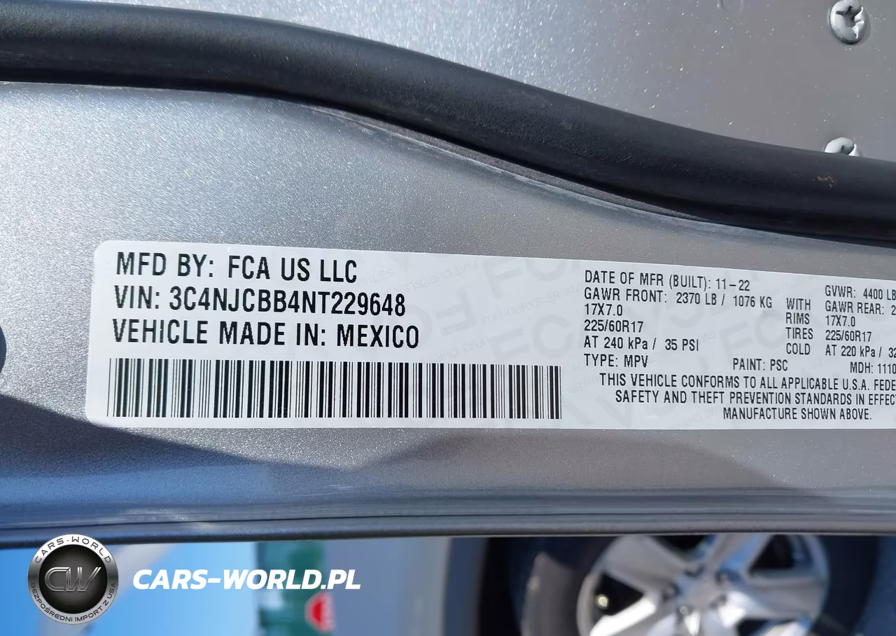 2022 Jeep Compass Latitude Fwd VIN:3C4NJCBB4NT229648 - 9