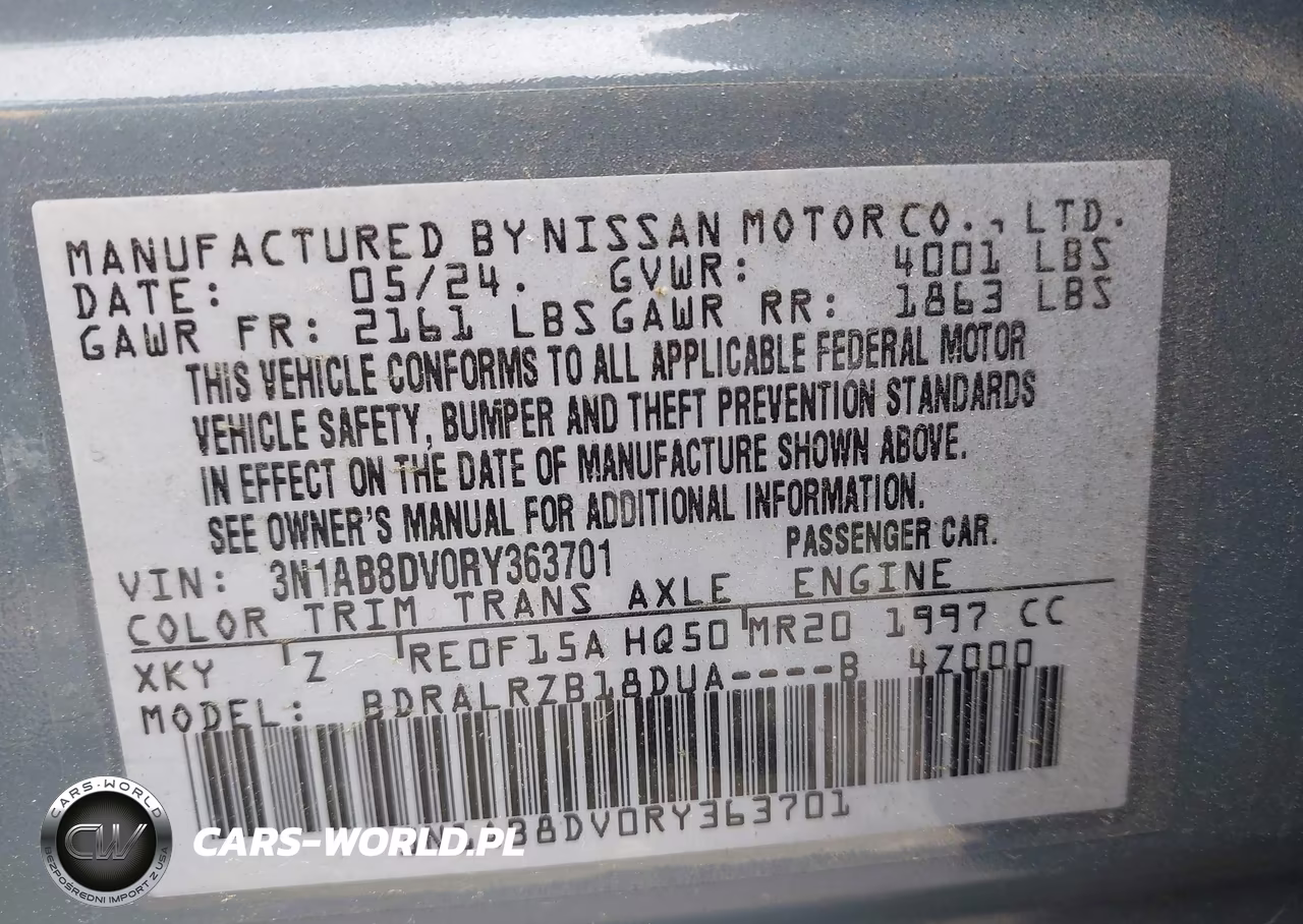 2024 Nissan Sentra Sr Xtronic Cvt VIN:3N1AB8DV0RY363701 - 9