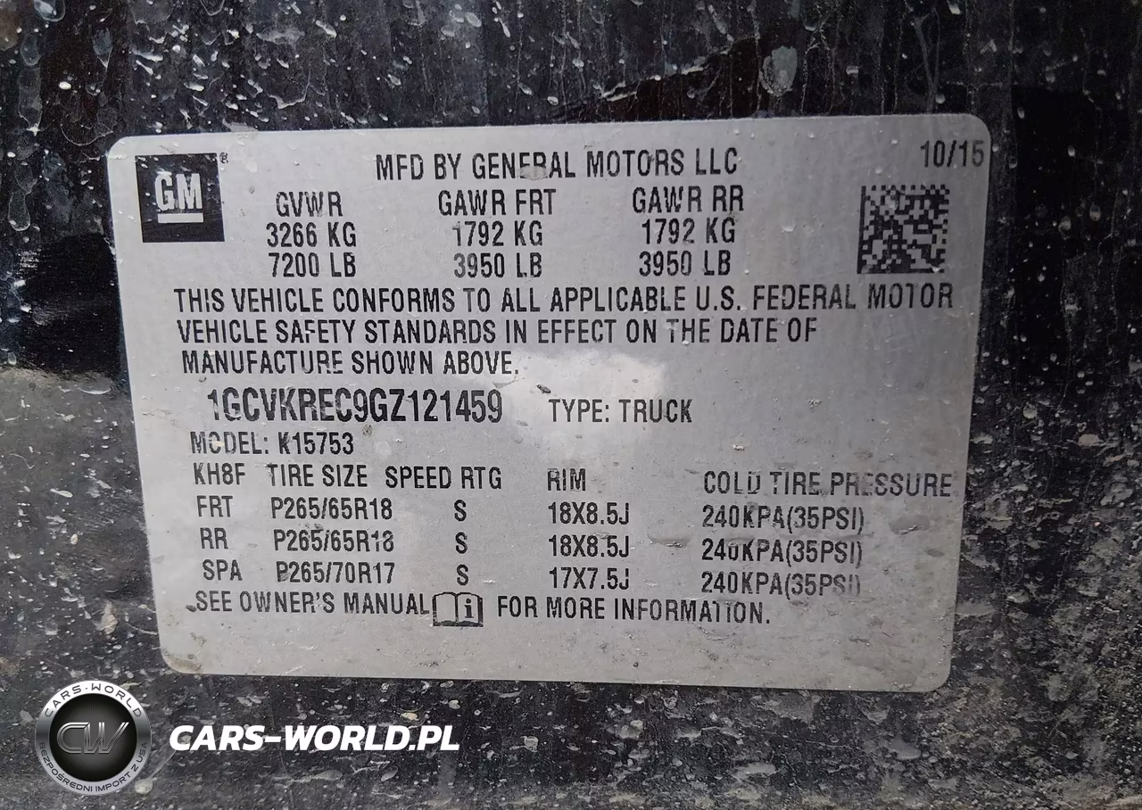 2016 Chevrolet Silverado 1500 2Lt VIN:1GCVKREC9GZ121459 - 9