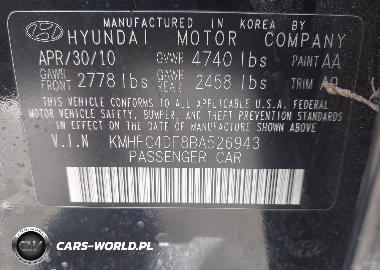 2011 Hyundai Azera Limited VIN:KMHFC4DF8BA526943 - 9