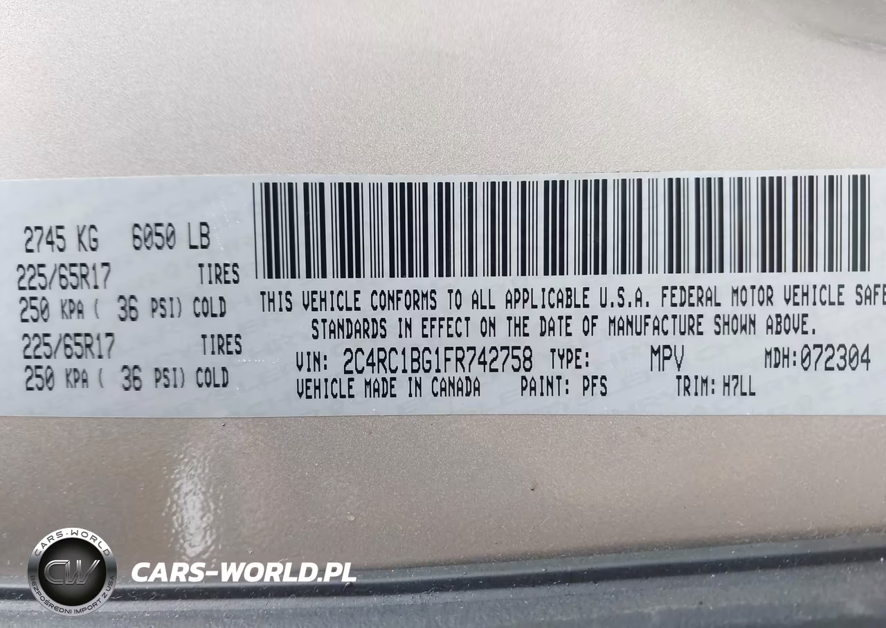 2015 Chrysler Town & Country Touring VIN:2C4RC1BG1FR742758 - 9