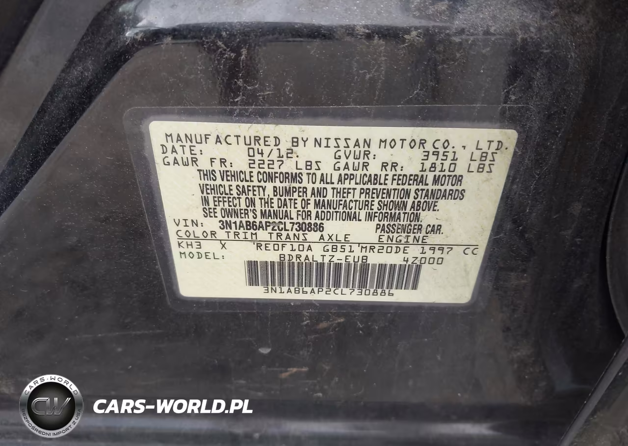 2012 Nissan Sentra 2.0 S VIN:3N1AB6AP2CL730886 - 9