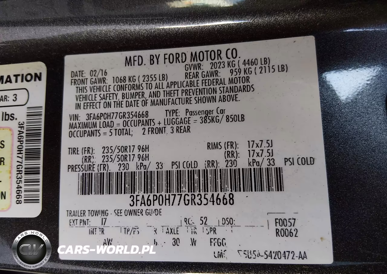 2016 Ford Fusion Se VIN:3FA6P0H77GR354668 - 9