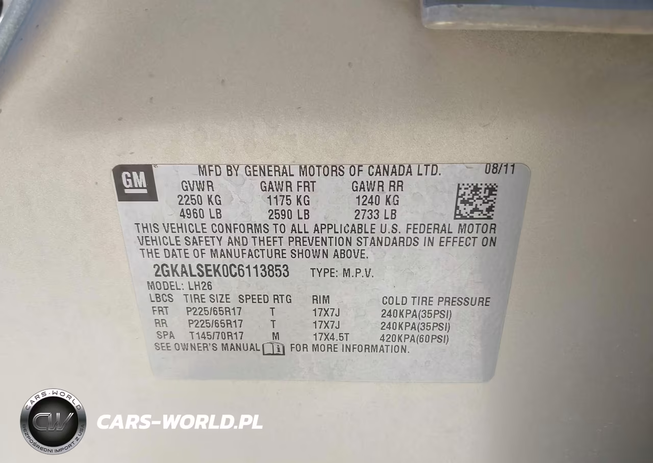 2012 GMC Terrain Sle-2 VIN:2GKALSEK0C6113853 - 9