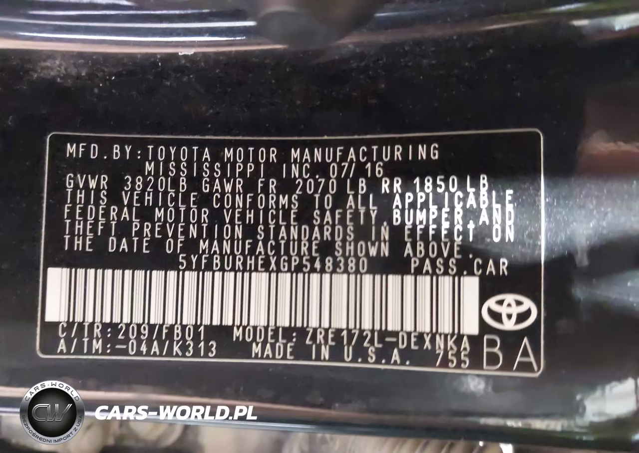 2016 Toyota Corolla Le VIN:5YFBURHEXGP548380 - 9