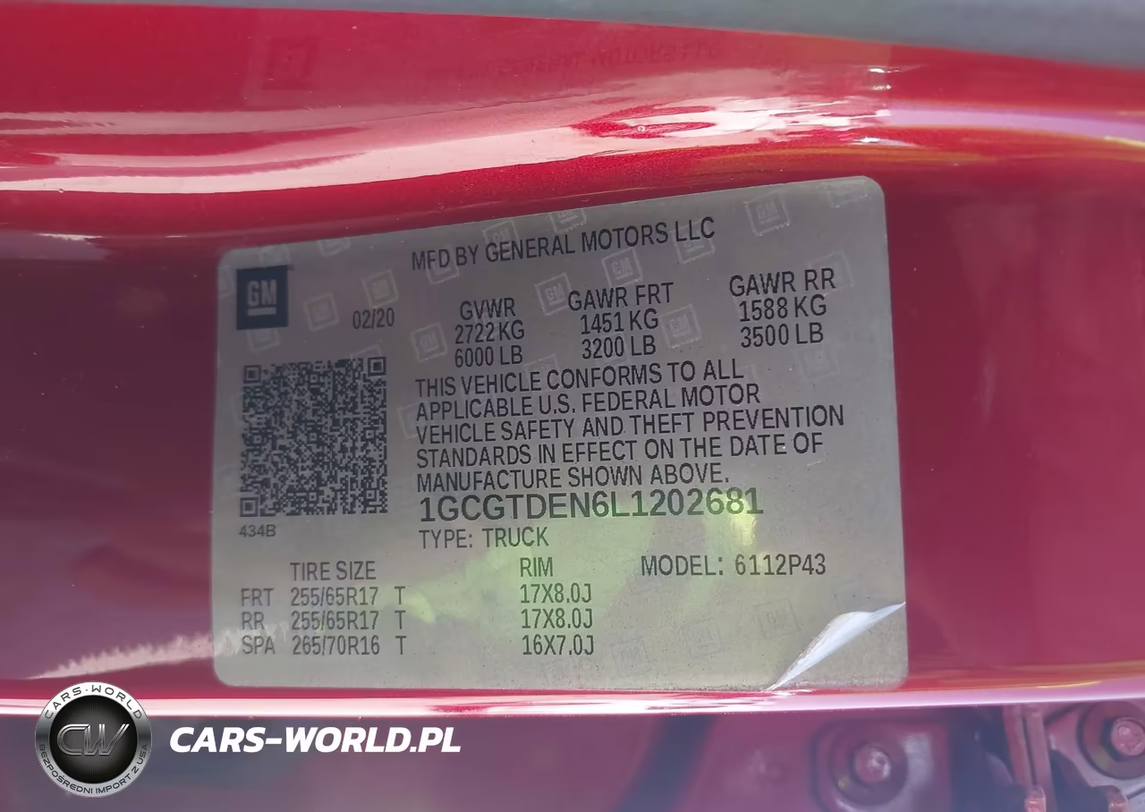 2020 Chevrolet Colorado 4Wd Short Box Z71 VIN:1GCGTDEN6L1202681 - 9