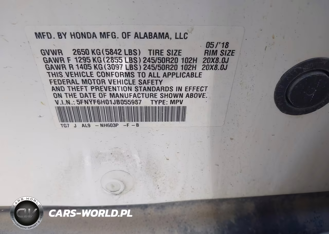 2018 Honda Pilot Elite VIN:5FNYF6H01JB055987 - 9