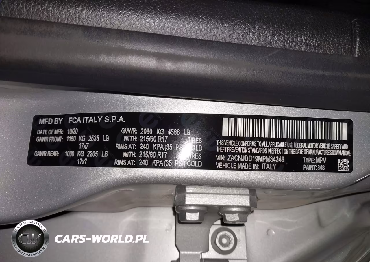 2021 Jeep Renegade Limited 4X4 VIN:ZACNJDD19MPM34346 - 9