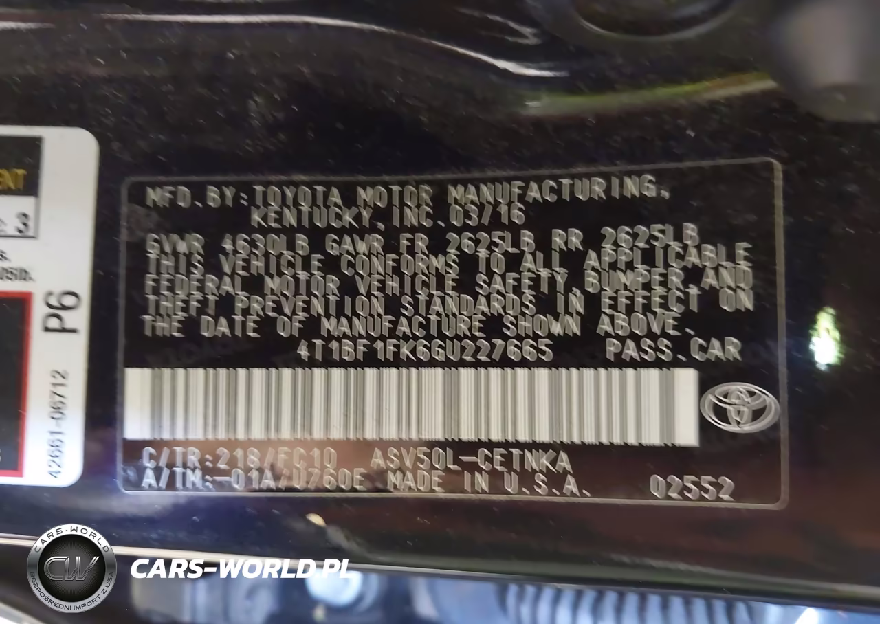 2016 Toyota Camry Le VIN:4T1BF1FK6GU227665 - 9