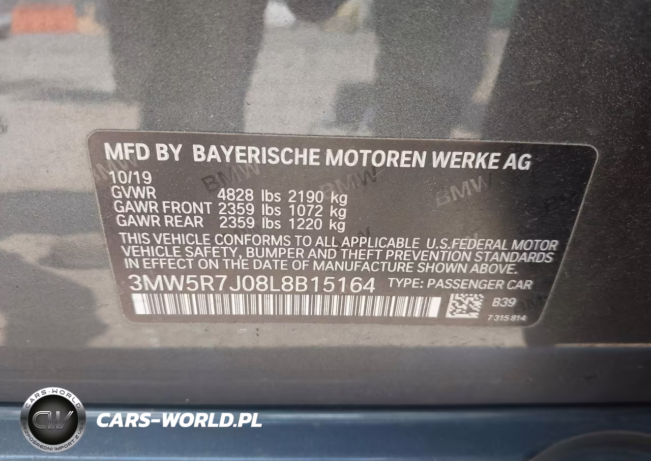 2020 BMW 330I xDrive VIN:3MW5R7J08L8B15164 - 9