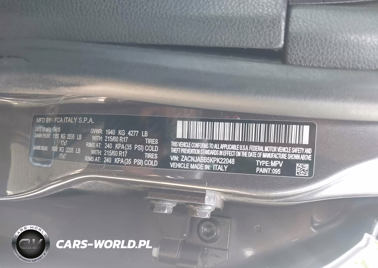 2019 Jeep Renegade Latitude Fwd VIN:ZACNJABB5KPK22048 - 9