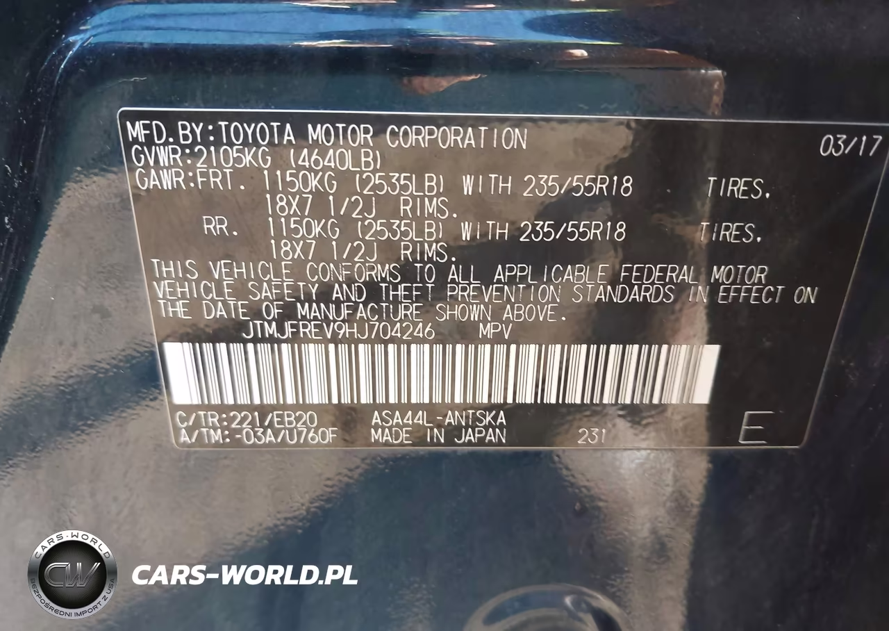 2017 Toyota Rav4 Se VIN:JTMJFREV9HJ704246 - 9