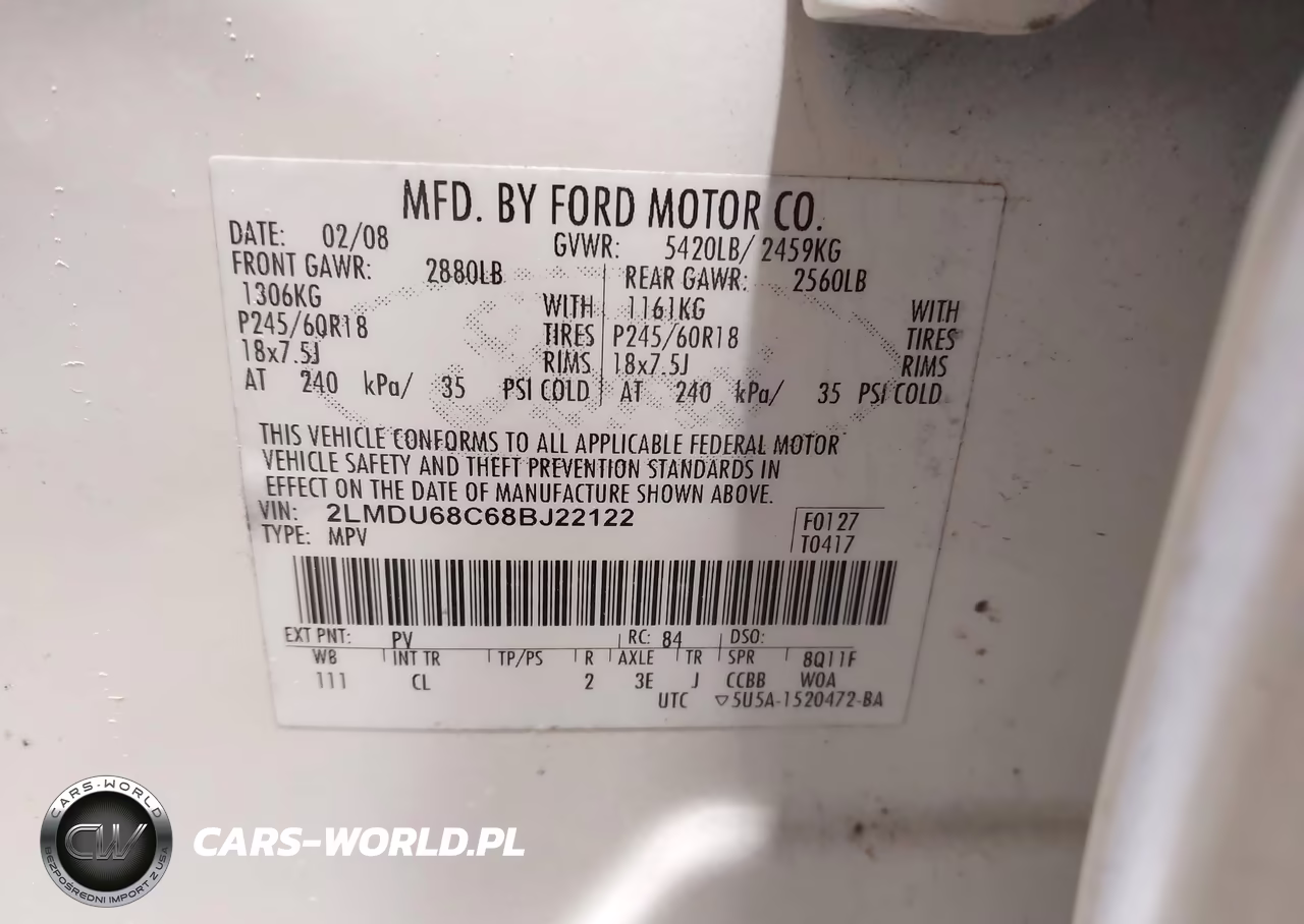 2008 Lincoln Mkx VIN:2LMDU68C68BJ22122 - 9