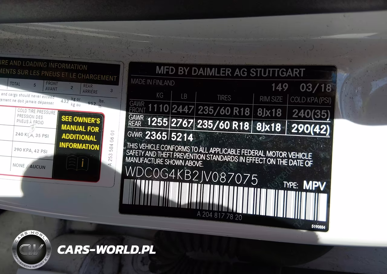 2018 Mercedes-Benz Glc 300 4Matic VIN:WDC0G4KB2JV087075 - 9
