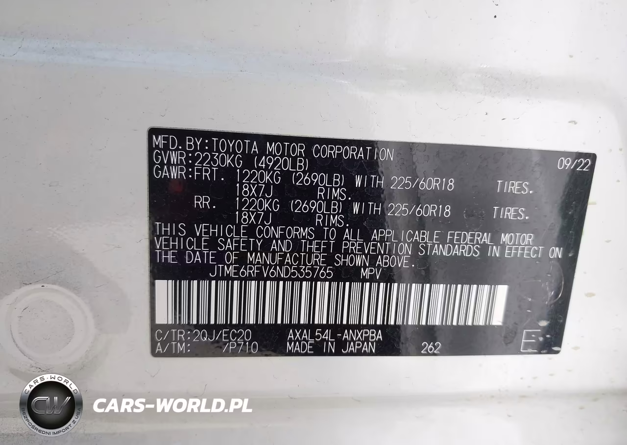 2022 Toyota Rav4 Hybrid Xse VIN:JTME6RFV6ND535765 - 9