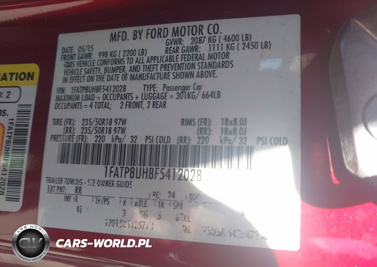 2015 Ford Mustang Ecoboost Premium VIN:1FATP8UH8F5412028 - 9