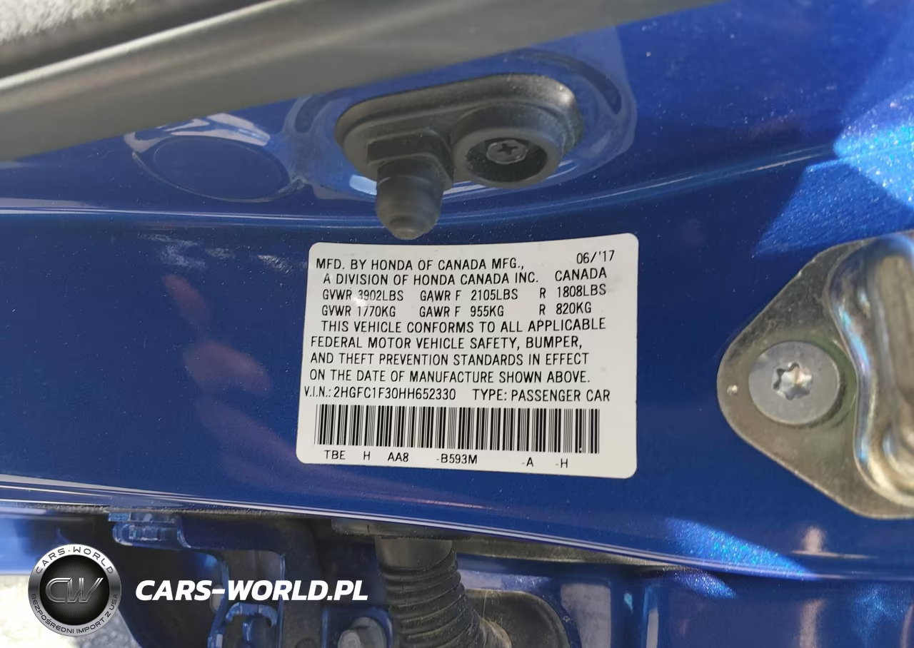2017 Honda Civic Ex-T VIN:2HGFC1F30HH652330 - 9