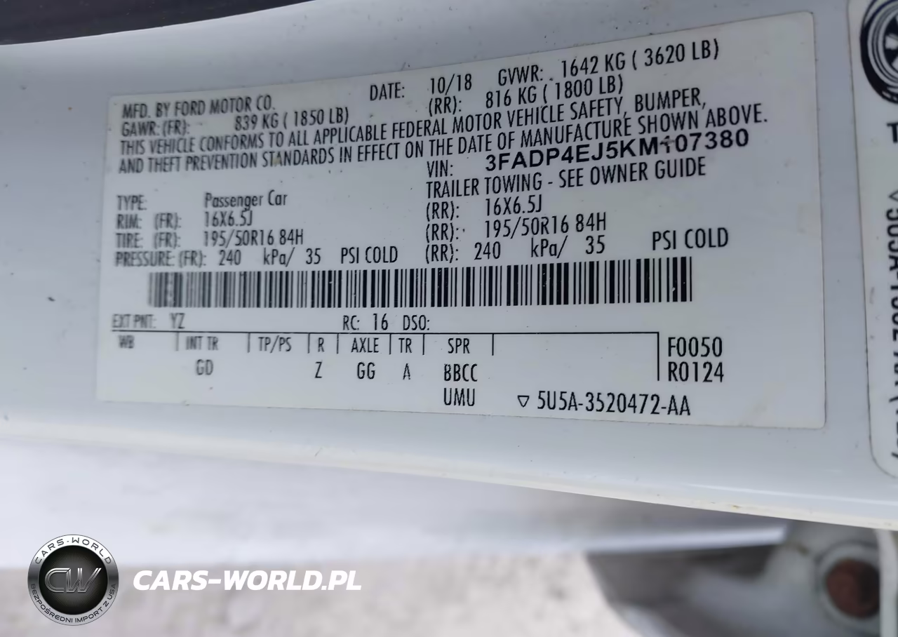 2019 Ford Fiesta Se VIN:3FADP4EJ5KM107380 - 9
